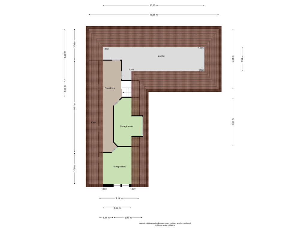 Bekijk plattegrond van Eerste verdieping van Roomsterweg 6