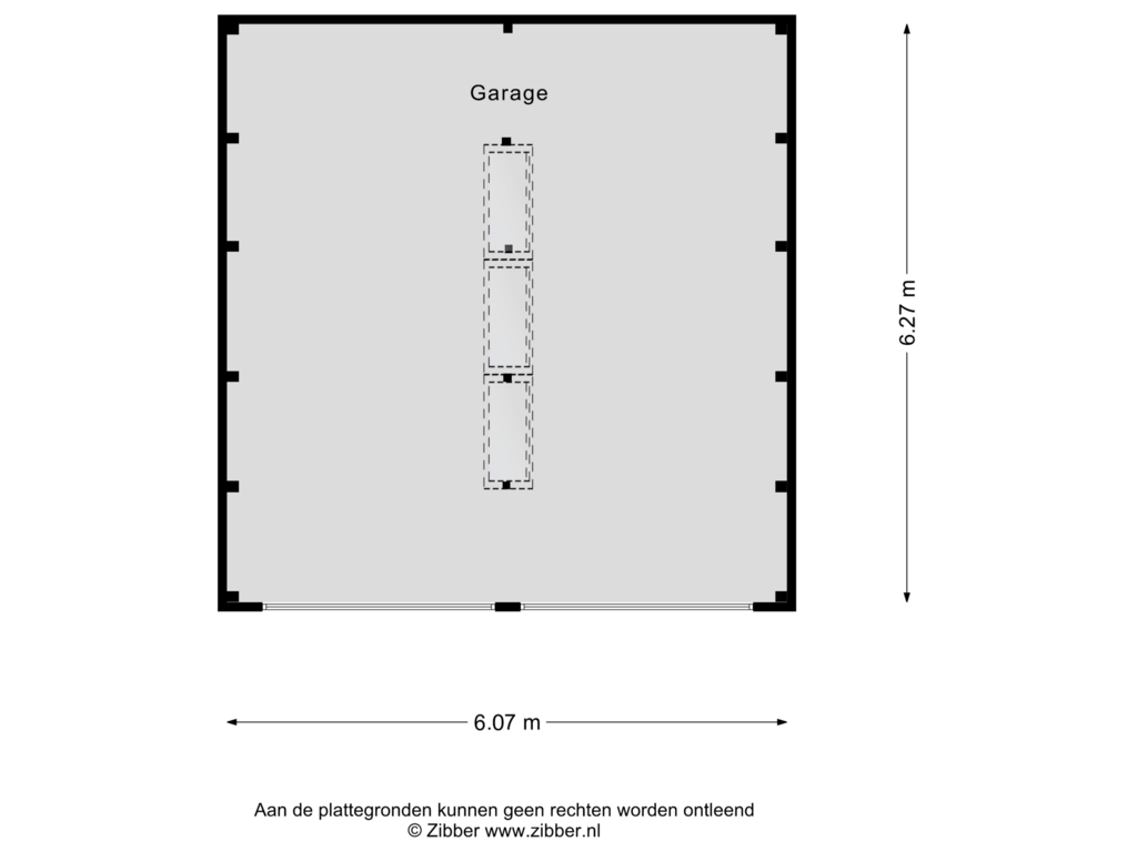 Bekijk plattegrond van Garage van Roomsterweg 6