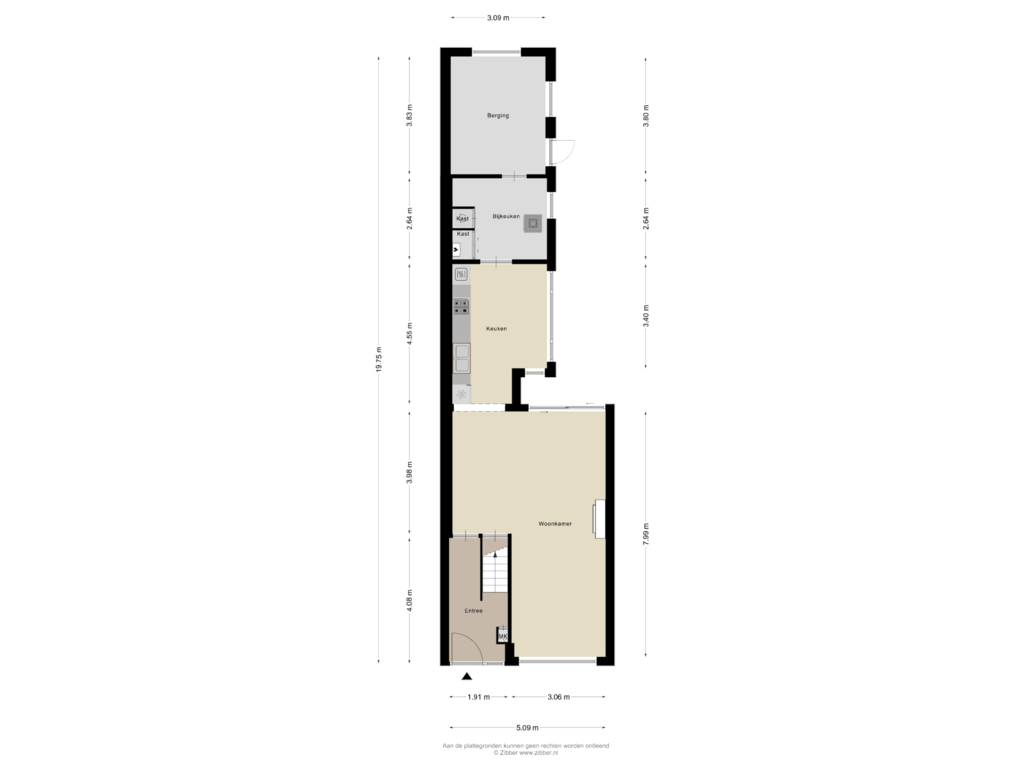 Bekijk plattegrond van Begane grond van Bogaardstraat 8