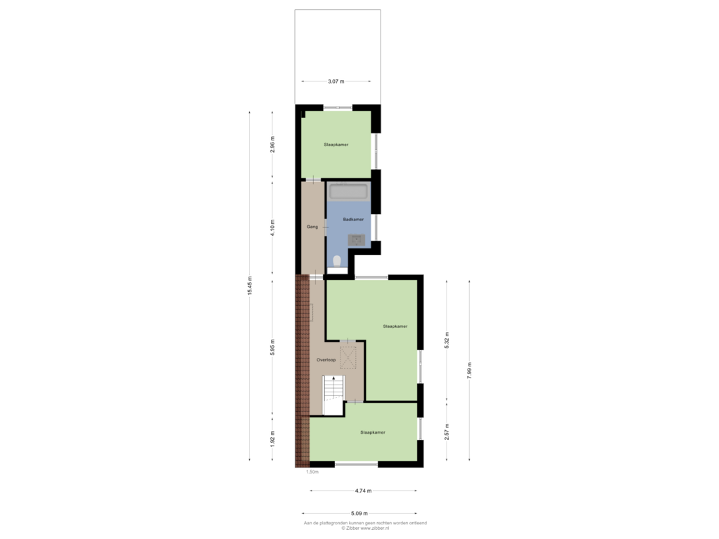 Bekijk plattegrond van Eerste Verdieping van Bogaardstraat 8