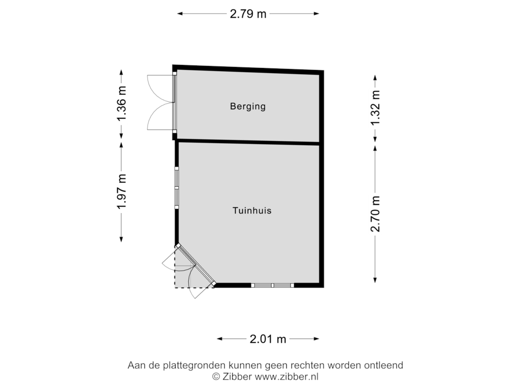 Bekijk plattegrond van Tuinhuis van Bogaardstraat 8