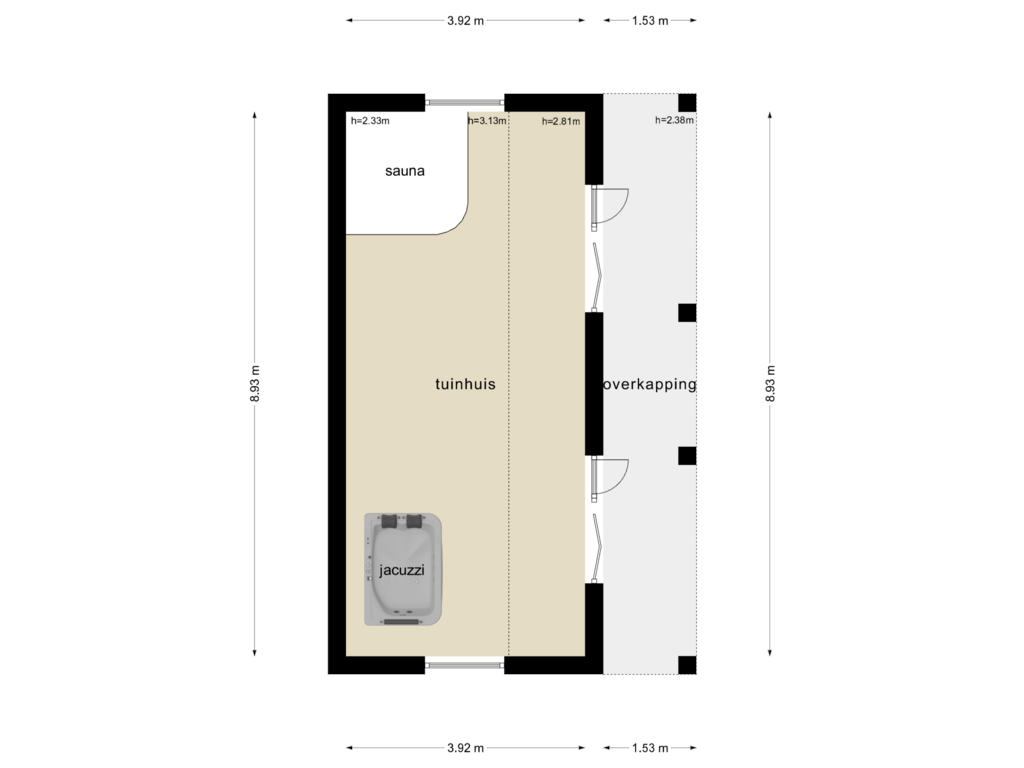 Bekijk plattegrond van TUINHUIS van Willem de Zwijgerweg 119