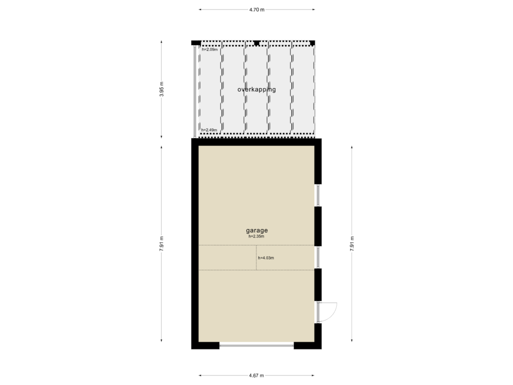 Bekijk plattegrond van GARAGE van Willem de Zwijgerweg 119