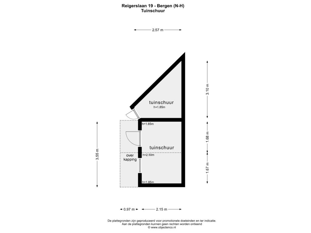 View floorplan of TUINSCHUUR of Reigerslaan 19