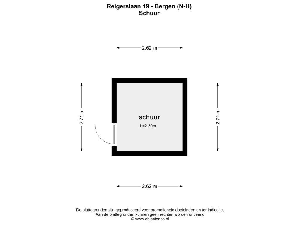 View floorplan of SCHUUR of Reigerslaan 19