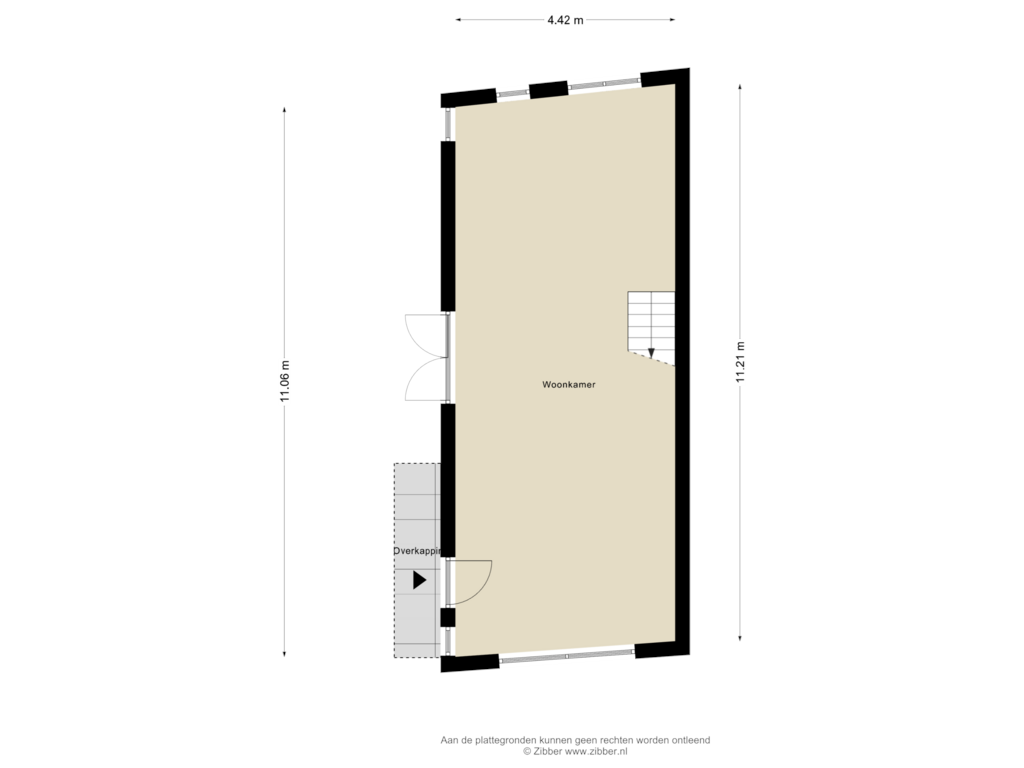 Bekijk plattegrond van Begane grond van Rechtestraat 5