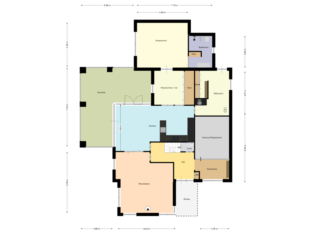 Bekijk plattegrond van Begane grond van Kapberg 13