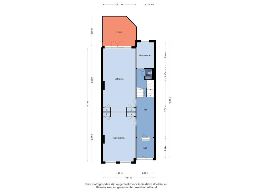 Bekijk plattegrond van Begane grond van Heemraadssingel 70