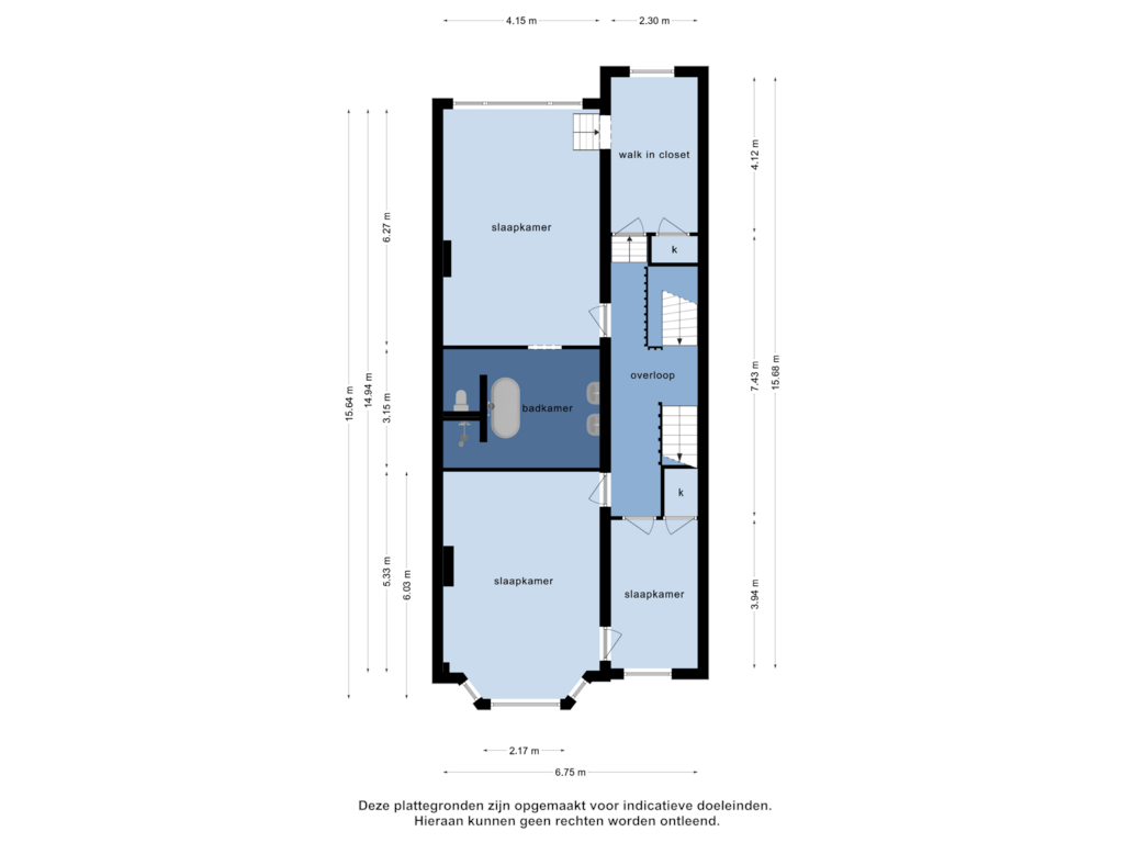 Bekijk plattegrond van 1e verdieping van Heemraadssingel 70