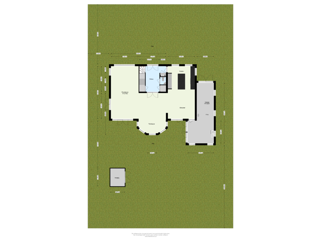 Bekijk plattegrond van Begane grond tuin van Zegwaartseweg 67-B