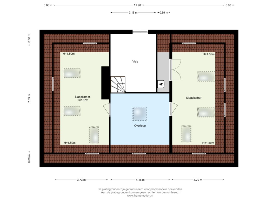 Bekijk plattegrond van Verdieping 2 van Zegwaartseweg 67-B