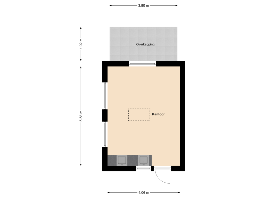 View floorplan of Bijgebouw of Westerhuizingerweg 16