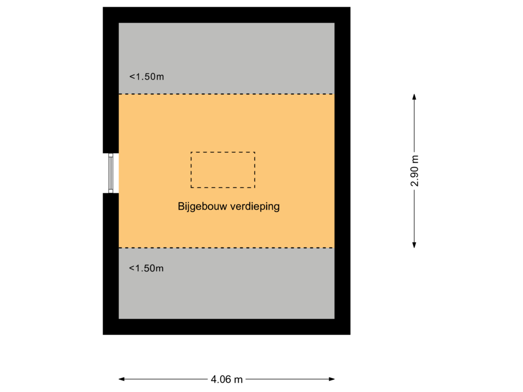 View floorplan of Bijgebouw  Verdieping of Westerhuizingerweg 16