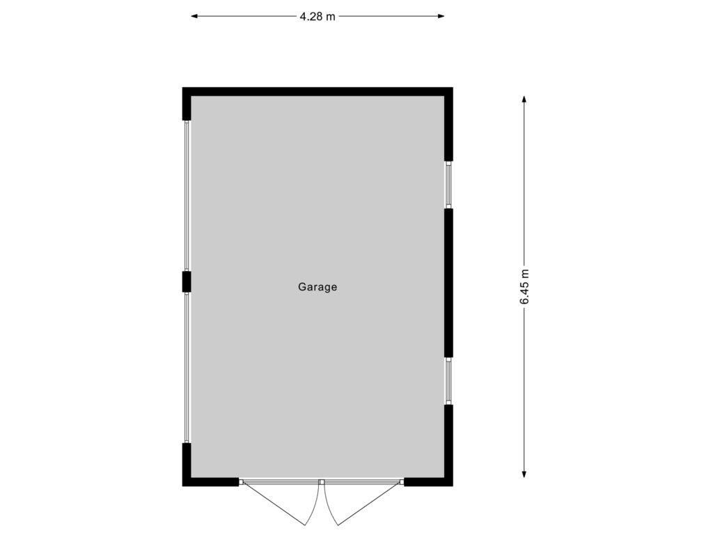 Bekijk plattegrond van Garage van Westerhuizingerweg 16