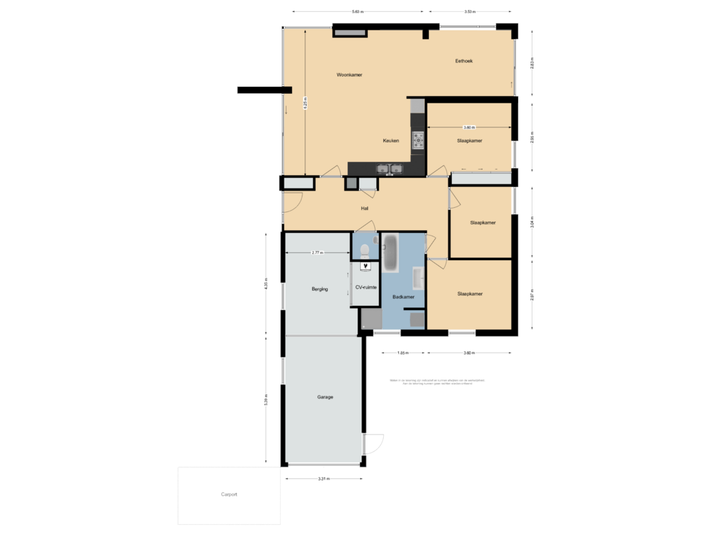 Bekijk plattegrond van Woning van Randduinweg 2