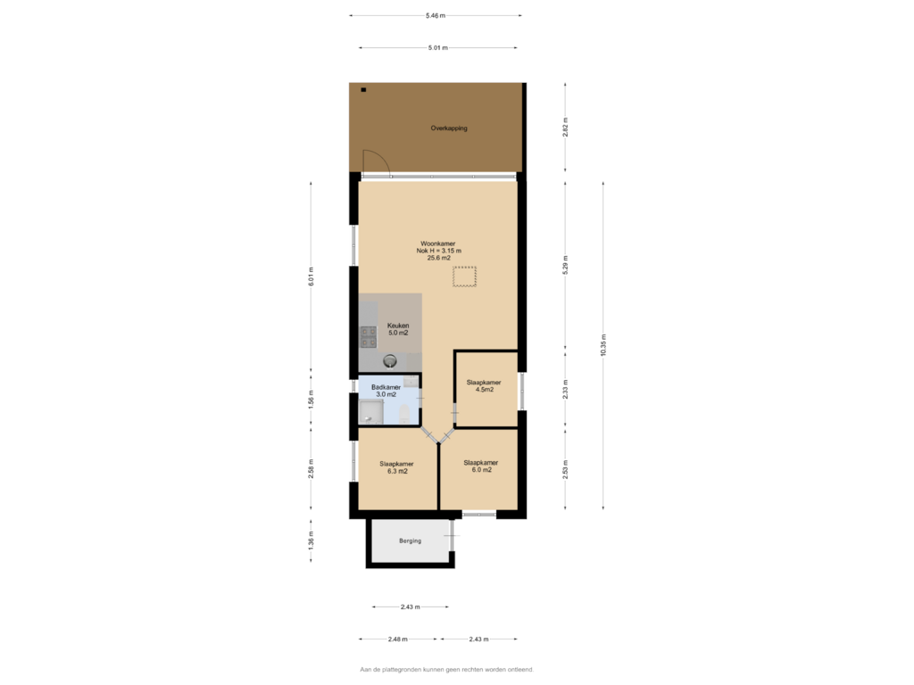 Bekijk plattegrond van Begane Grond van Skûtmakkerspôle 8-T-5