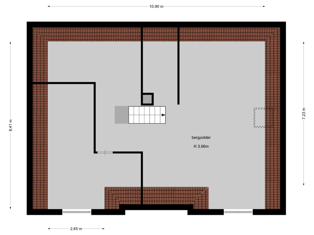 View floorplan of Verdieping bijgebouw of Rijksstraatweg 28