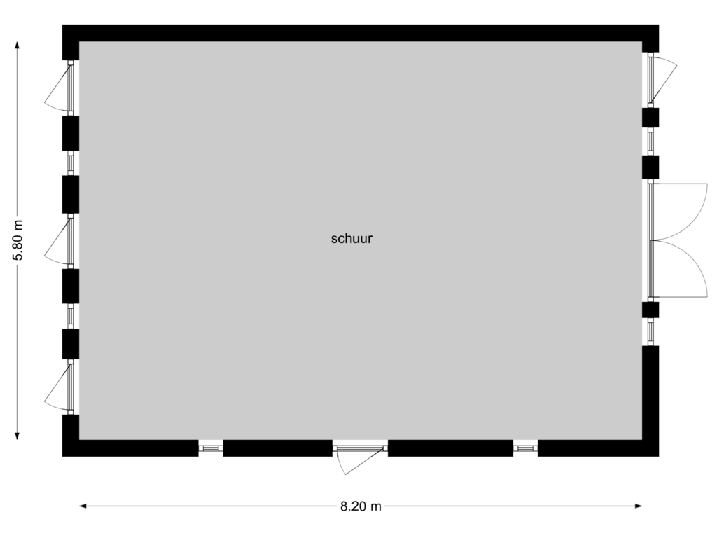 View floorplan of Schuur of Rijksstraatweg 28