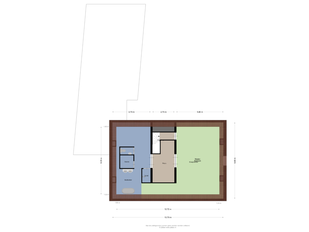 Bekijk plattegrond van Tweede Verdieping van Raadhuisstraat 25