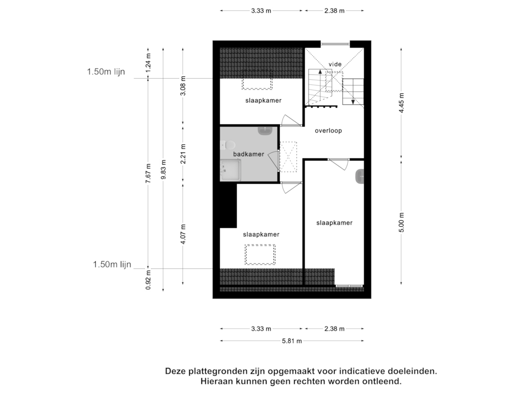 Bekijk plattegrond van 2e verdieping van Stationsstraat 13