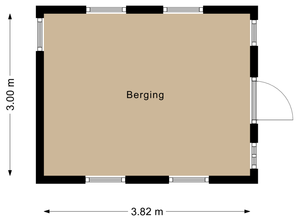 View floorplan of Berging of Dennenweg 1