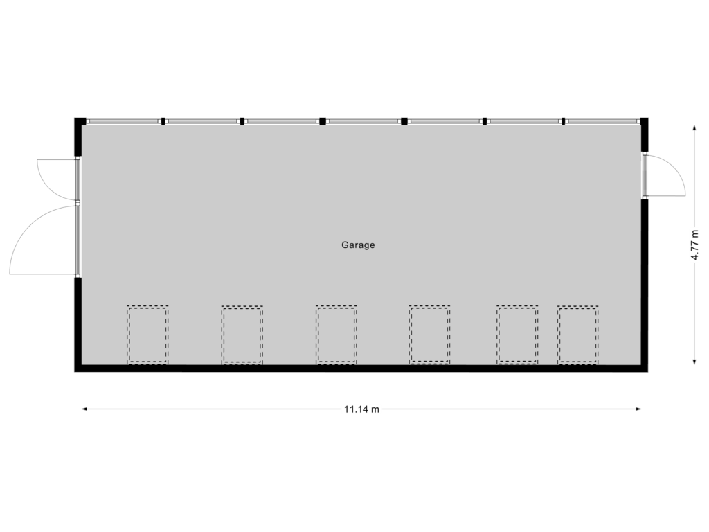 View floorplan of Garage of Dennenweg 1