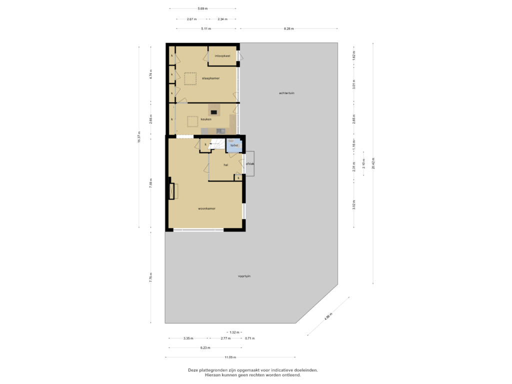 View floorplan of Begane grond of Hildegaarde 30