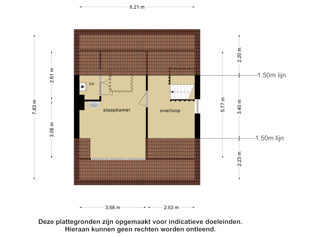 View floorplan of 2e verdieping of Hildegaarde 30