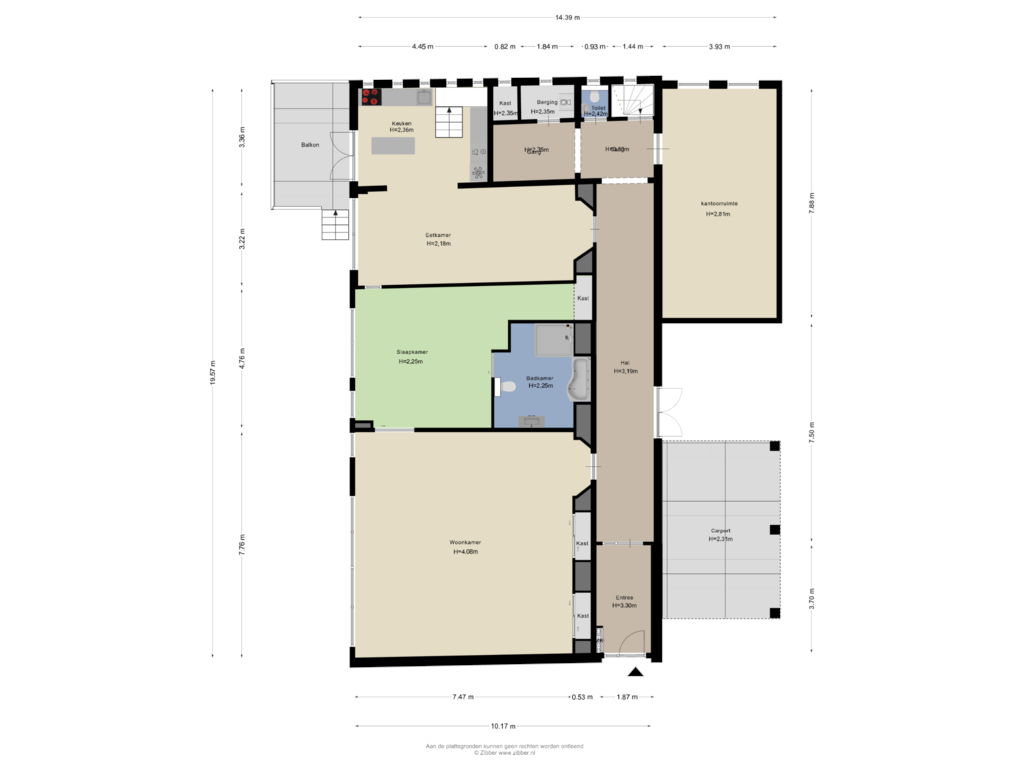 View floorplan of Begane grond of Zuidzijdsedijk 60