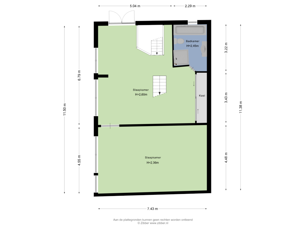 View floorplan of Eerste Verdieping of Zuidzijdsedijk 60