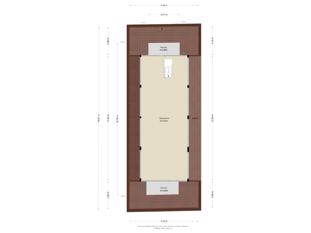 View floorplan of Tweede verdieping of Zuidzijdsedijk 60