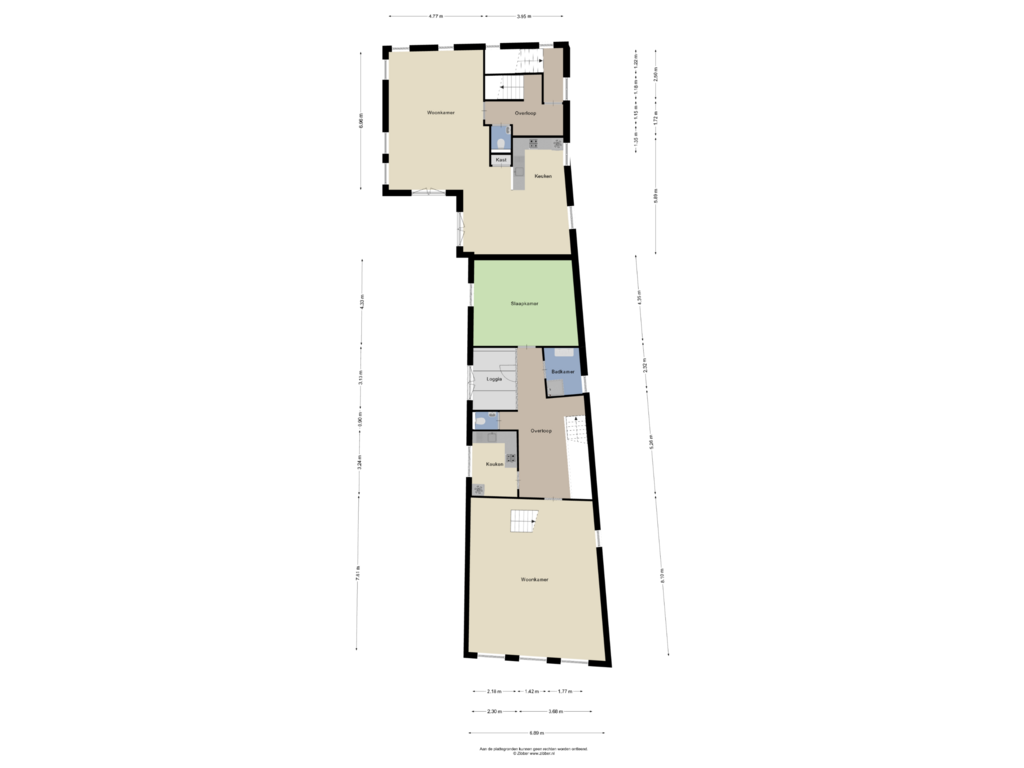 Bekijk plattegrond van Tweede verdieping Nieuw van Laarstraat 128