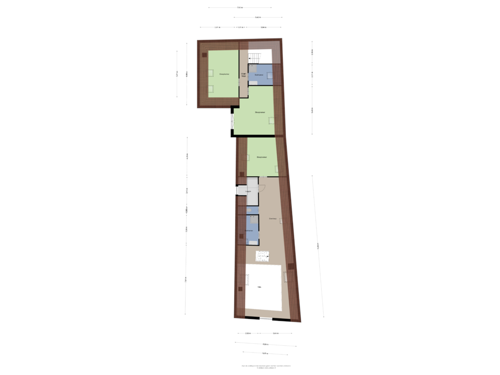 Bekijk plattegrond van Derde verdieping Nieuw van Laarstraat 128