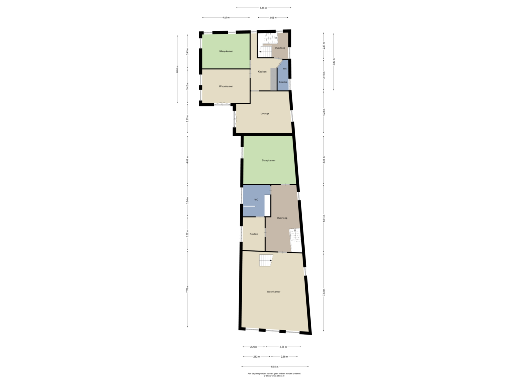 Bekijk plattegrond van Tweede verdieping Bestaand van Laarstraat 128