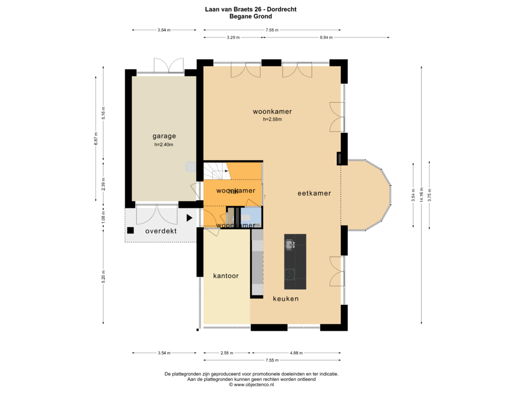 Bekijk plattegrond van BEGANE GROND van Laan van Braets 26