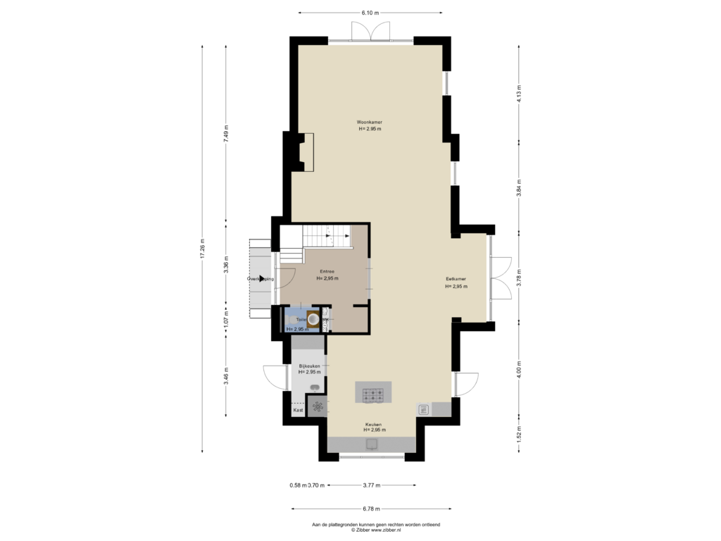 Bekijk plattegrond van Begane grond van Herenweg 30