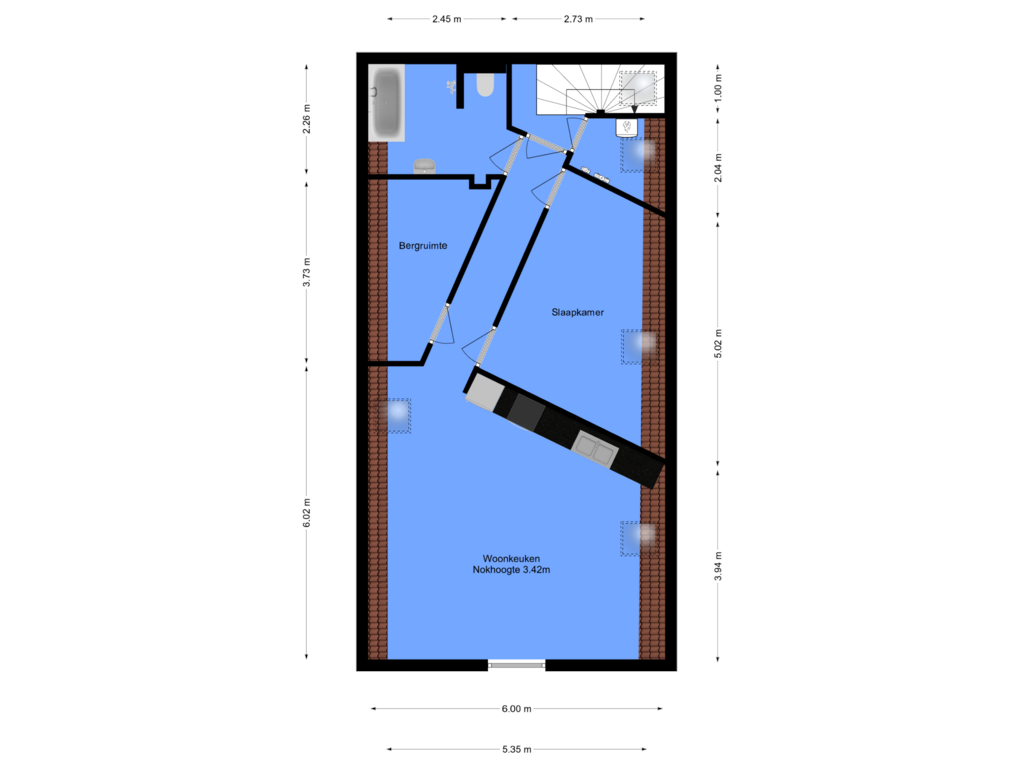 View floorplan of 2e verdieping of Anjelierstraat 4