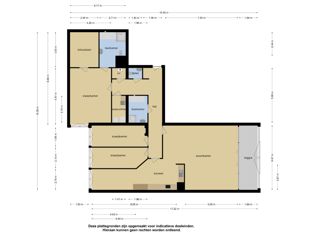 Bekijk plattegrond van Appartement van Veldschans 19