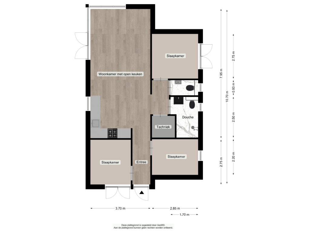 View floorplan of Begane grond of Oude Benderseweg 11-510