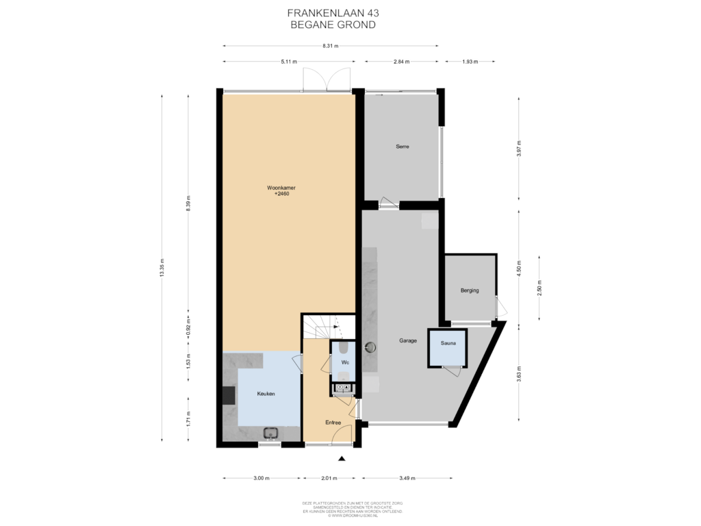 Bekijk plattegrond van Begane grond van Frankenlaan 43