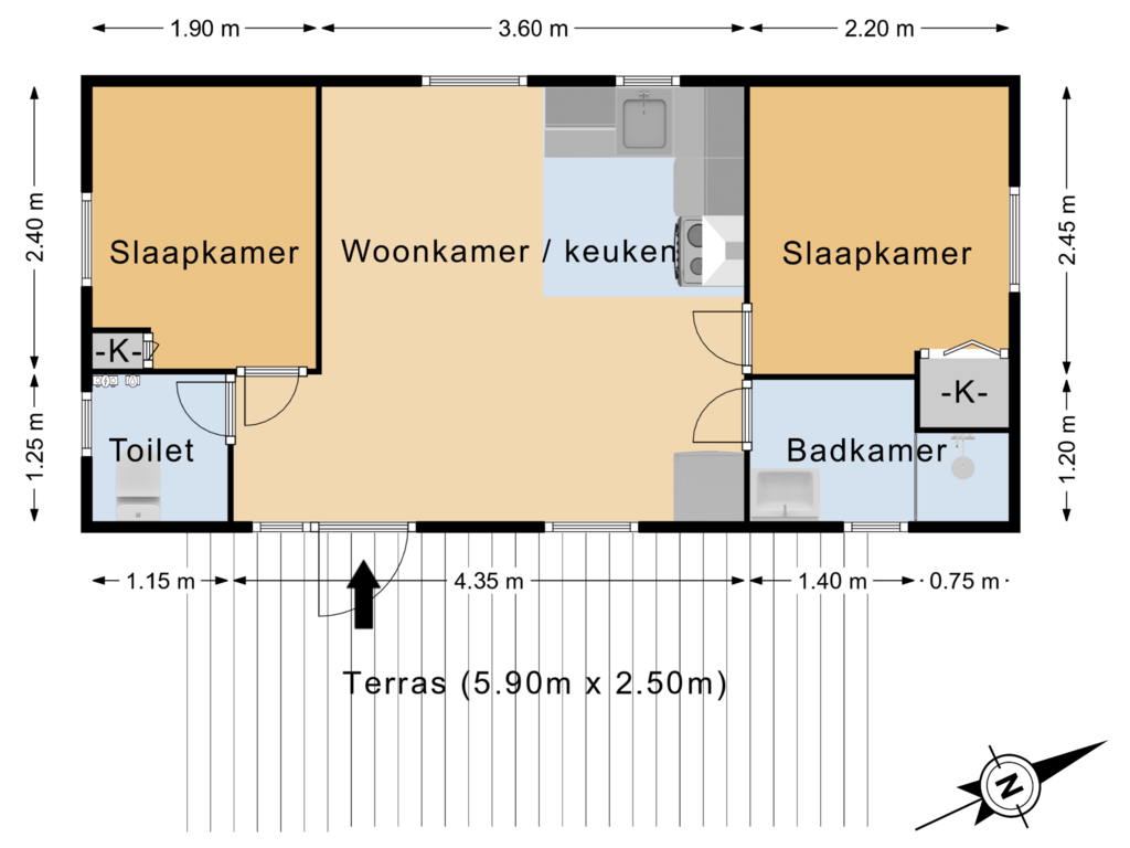 View floorplan of Begane grond of De Rug 08