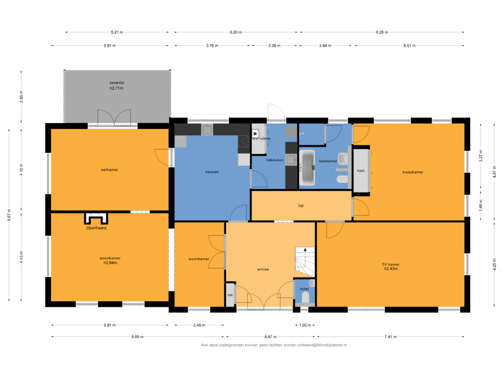 Bekijk plattegrond van Begane grond van Alferinklaan 2