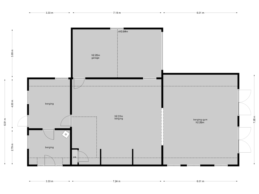 Bekijk plattegrond van Garage van Alferinklaan 2