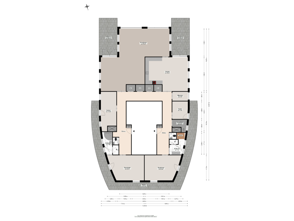 Bekijk plattegrond van Twaalfde verdieping van Praediniussingel 20-24