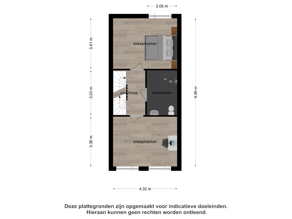 Bekijk plattegrond van 1e verdieping van President Rooseveltlaan 762