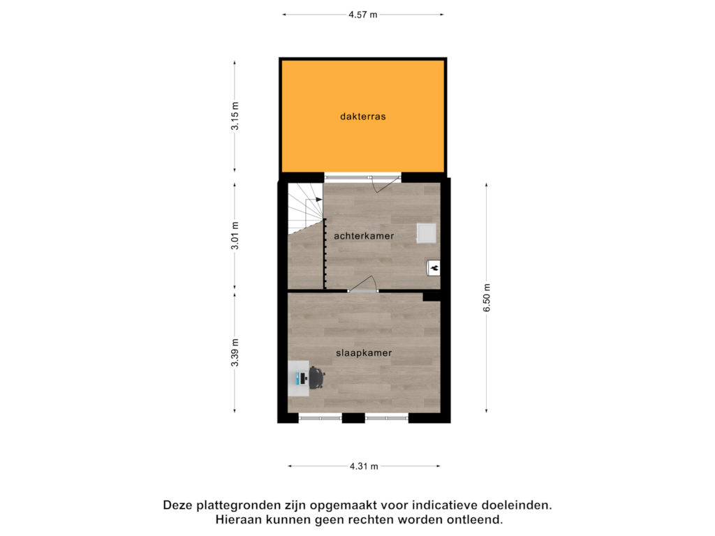 Bekijk plattegrond van 2e verdieping van President Rooseveltlaan 762