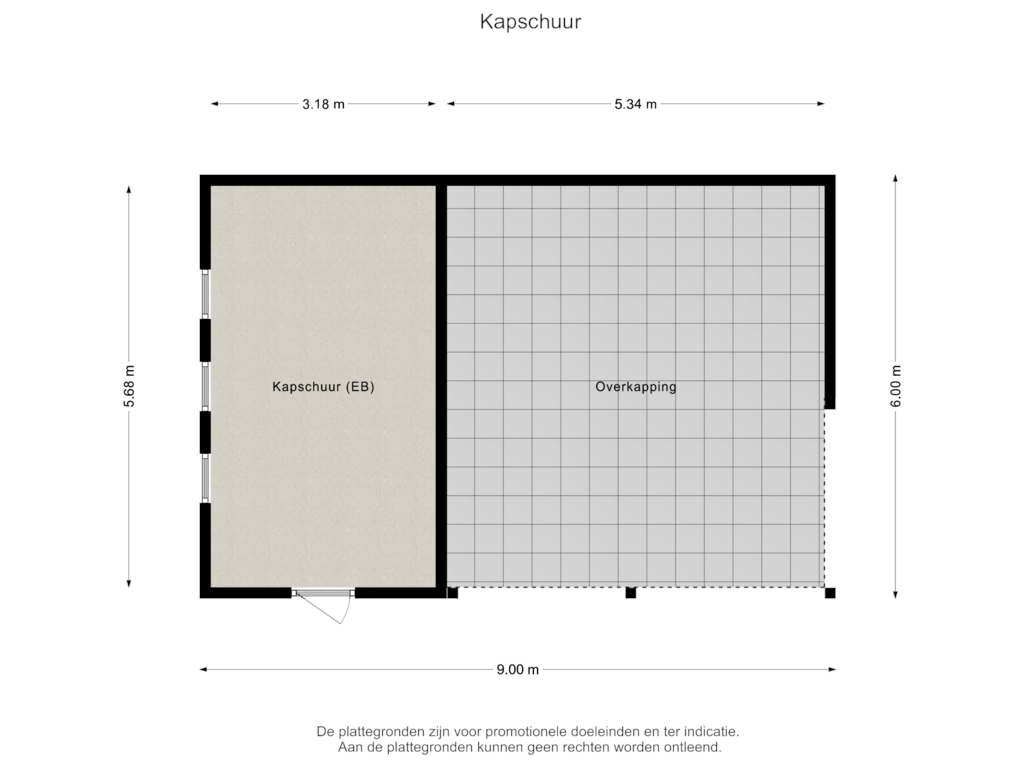 View floorplan of Berging of Torenweg 12