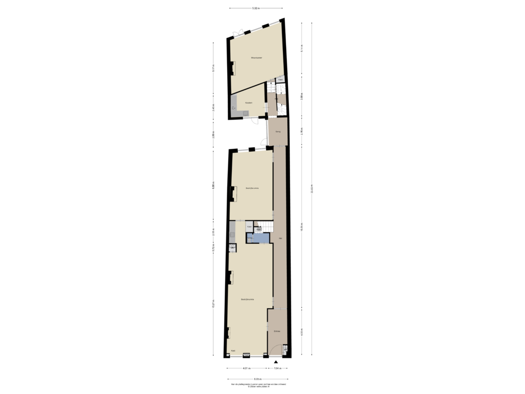 Bekijk plattegrond van Begane grond van Nieuwe Rijn 17