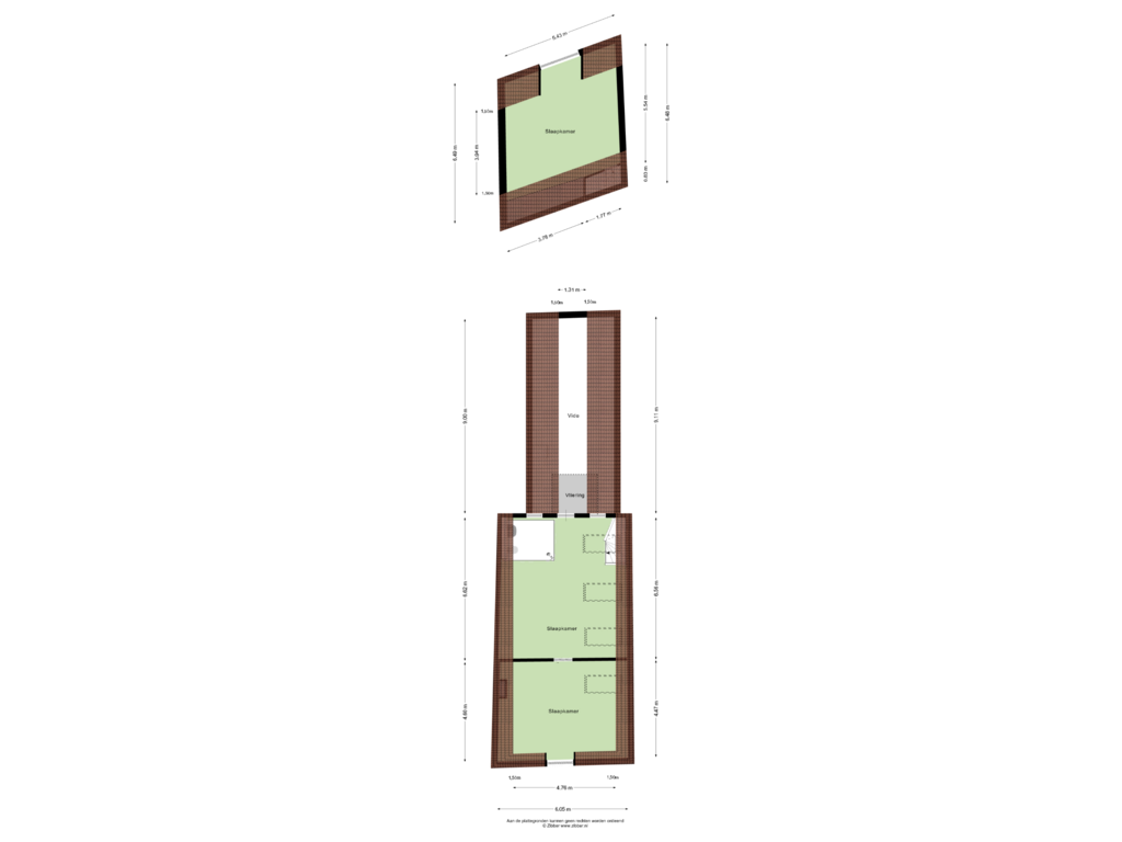 Bekijk plattegrond van Derde Verdieping van Nieuwe Rijn 17