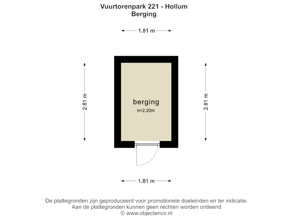 Bekijk plattegrond van Berging van Vuurtorenpark 221